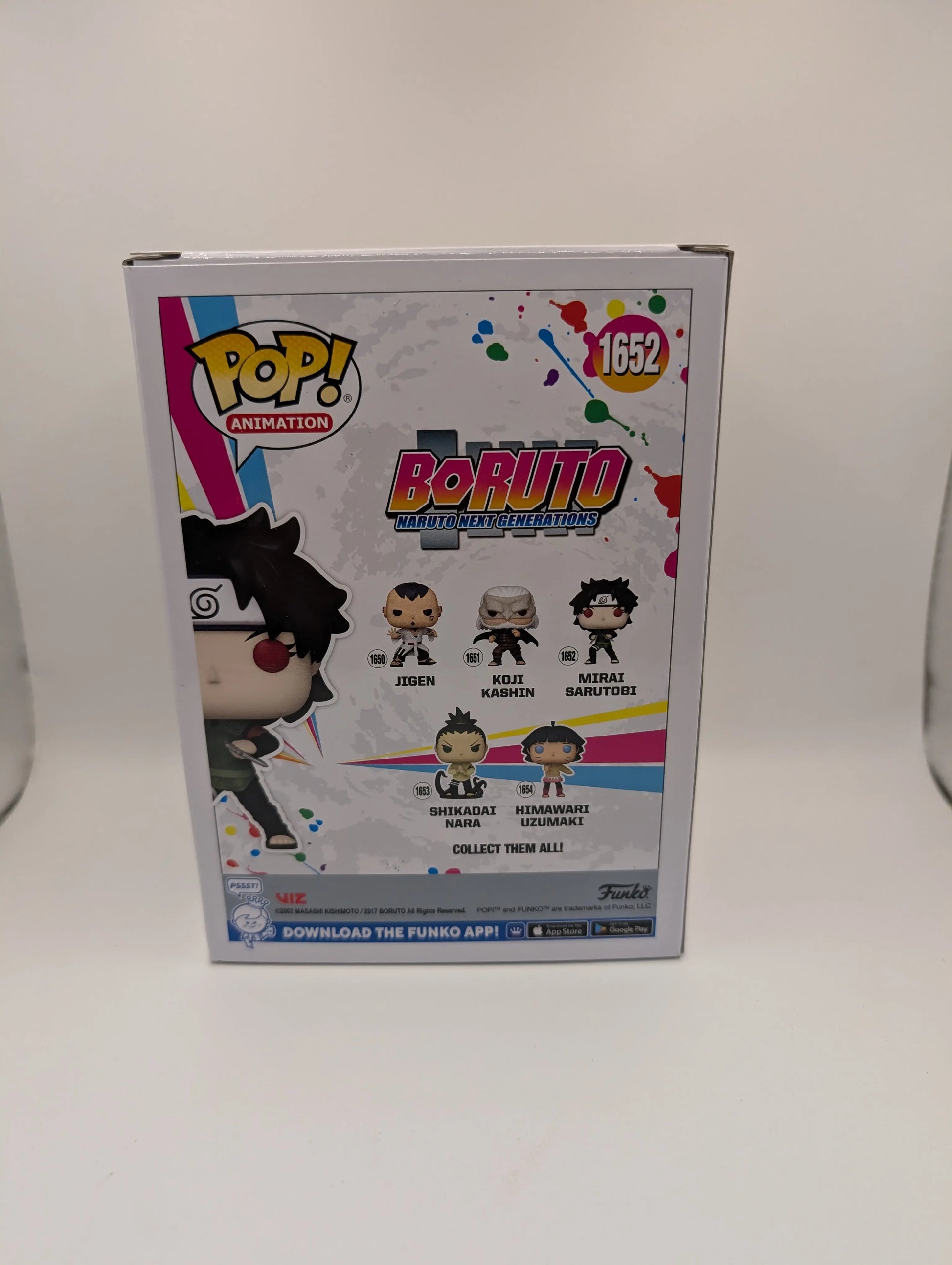 #1652  Mirai Sarutobi : Boruto : Naruto Next Generation : Pop Vinyl : Funko FRENLY BRICKS - Open 7 Days