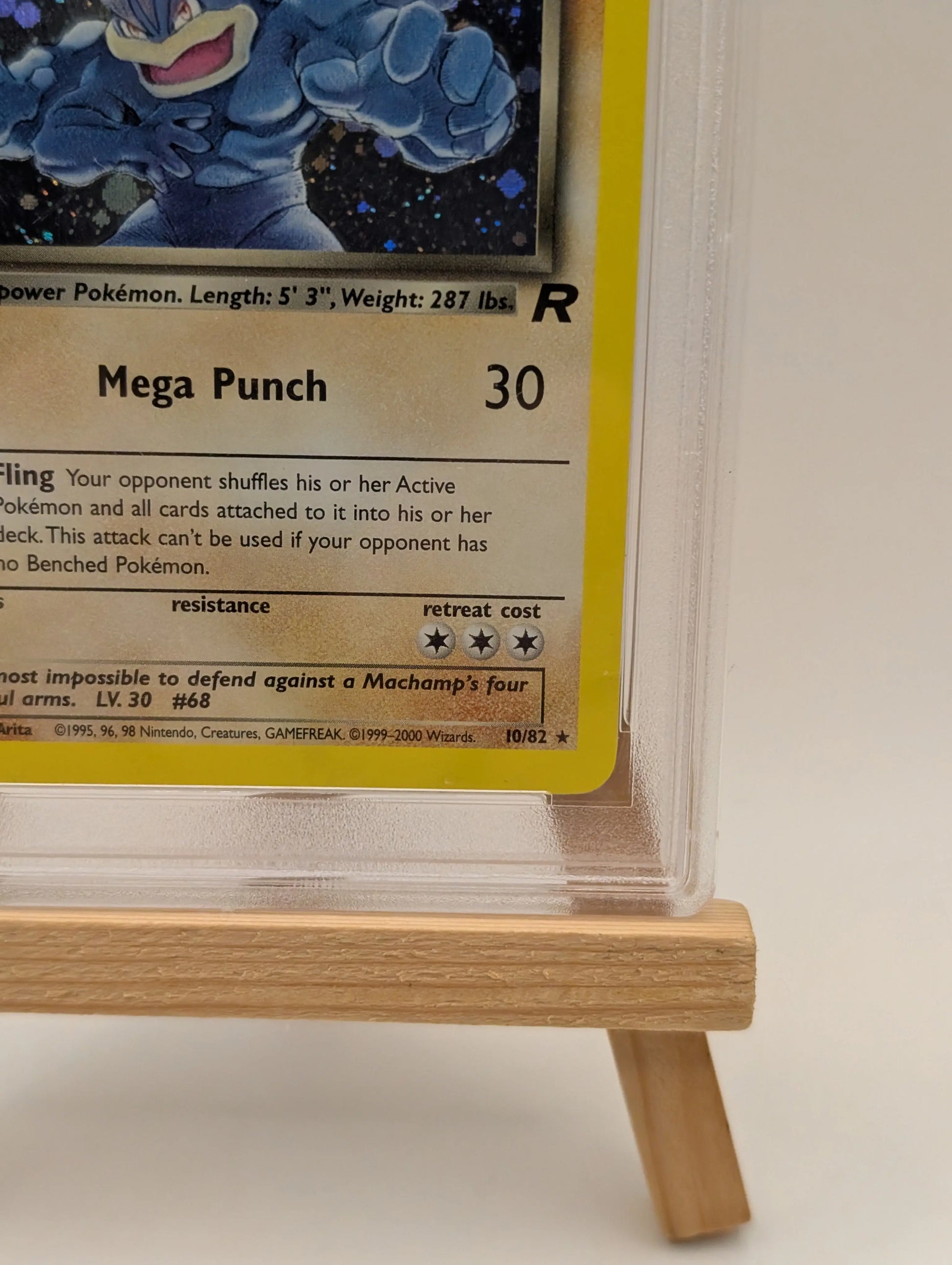 2000 POKEMON TEAM ROCKET Card DARK MACHAMP -HOLO 10/82  1ST EDITION  PSA 8 FRENLY BRICKS - Open 7 Days
