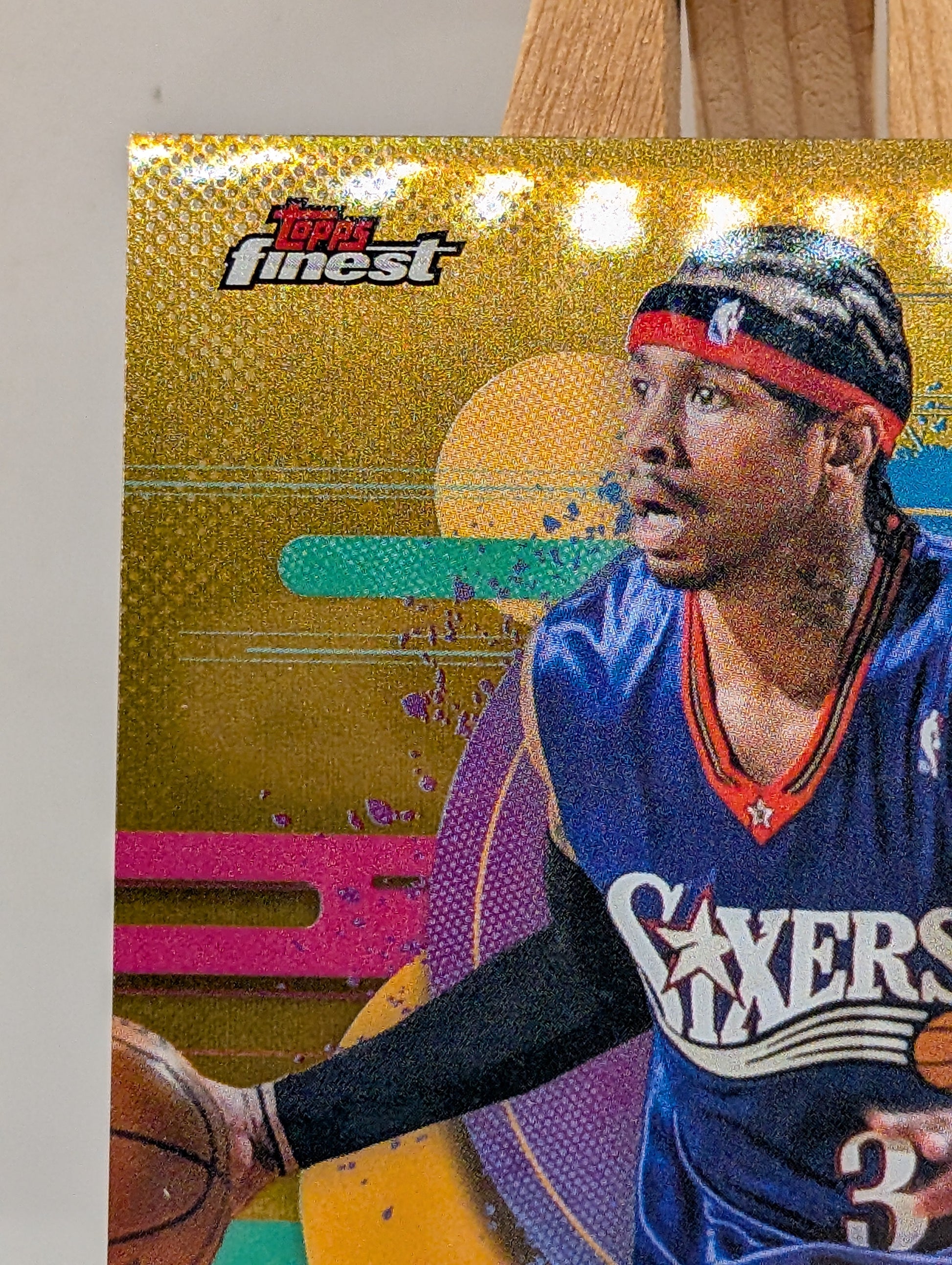 2025-26 Topps Finest Allen Iverson #191 Uncommon Gold Refractor /25 FRENLY BRICKS - Open 7 Days