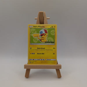 Pokemon Ash's Pikachu #SM112 Sun And Moon Black Star Promo Stamped Holo TCG LP FRENLY BRICKS - Open 7 Days