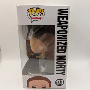 FUNKO POP VINYL - ANIMATION - RICK AND MORTY - WEAPONIZED MORTY - #173 FRENLY BRICKS - Open 7 Days