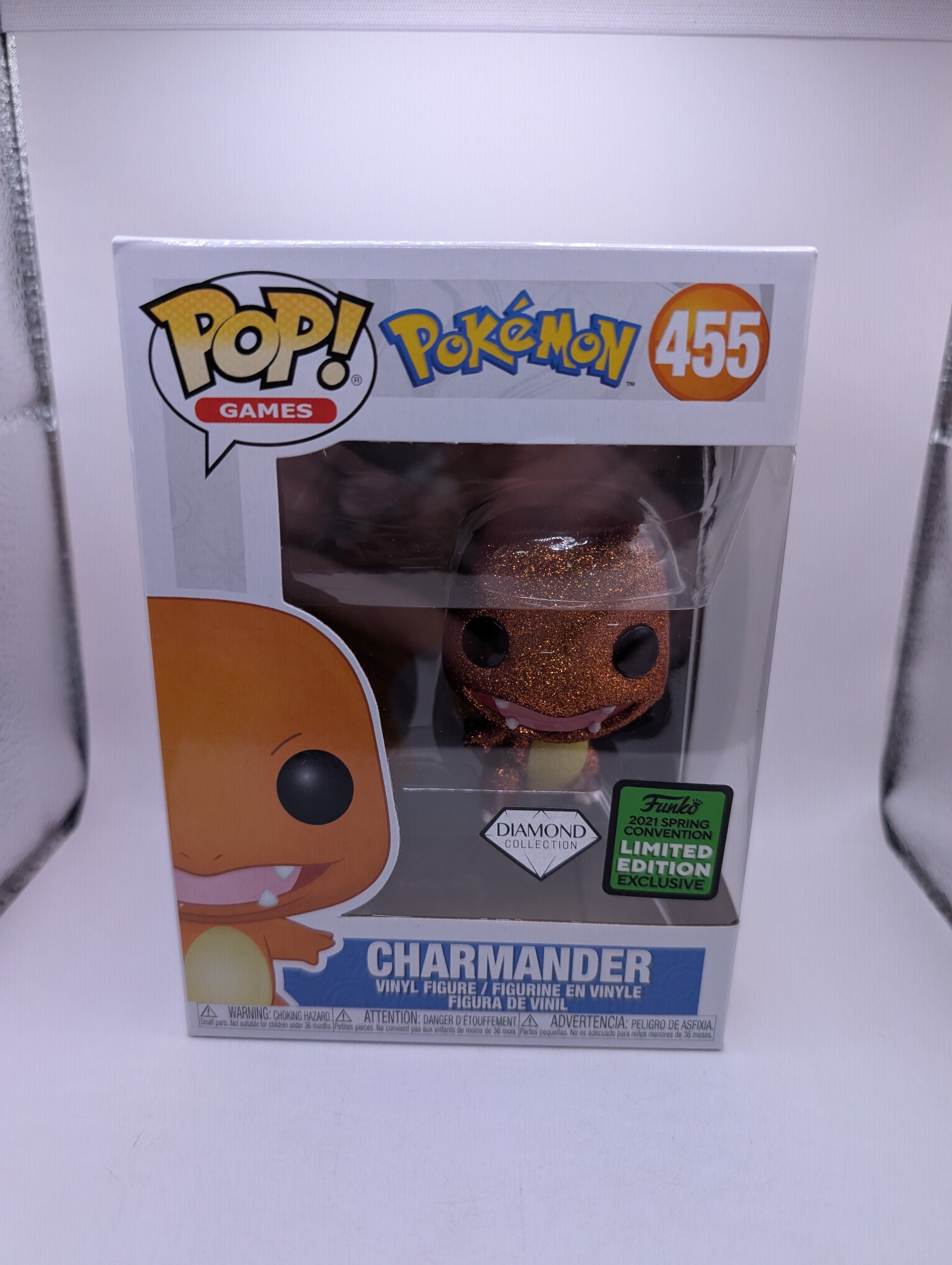 POKEMON CHARMANDER #455 DIAMOND 2021 CONVENTION EXCLUSIVE POP VINYL FRENLY BRICKS - Open 7 Days