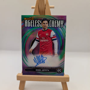 2024-25 Merlin UEFA Club Ageless Alchemy Green Refractor Mikel Arteta AUTO /99 FRENLY BRICKS - Open 7 Days