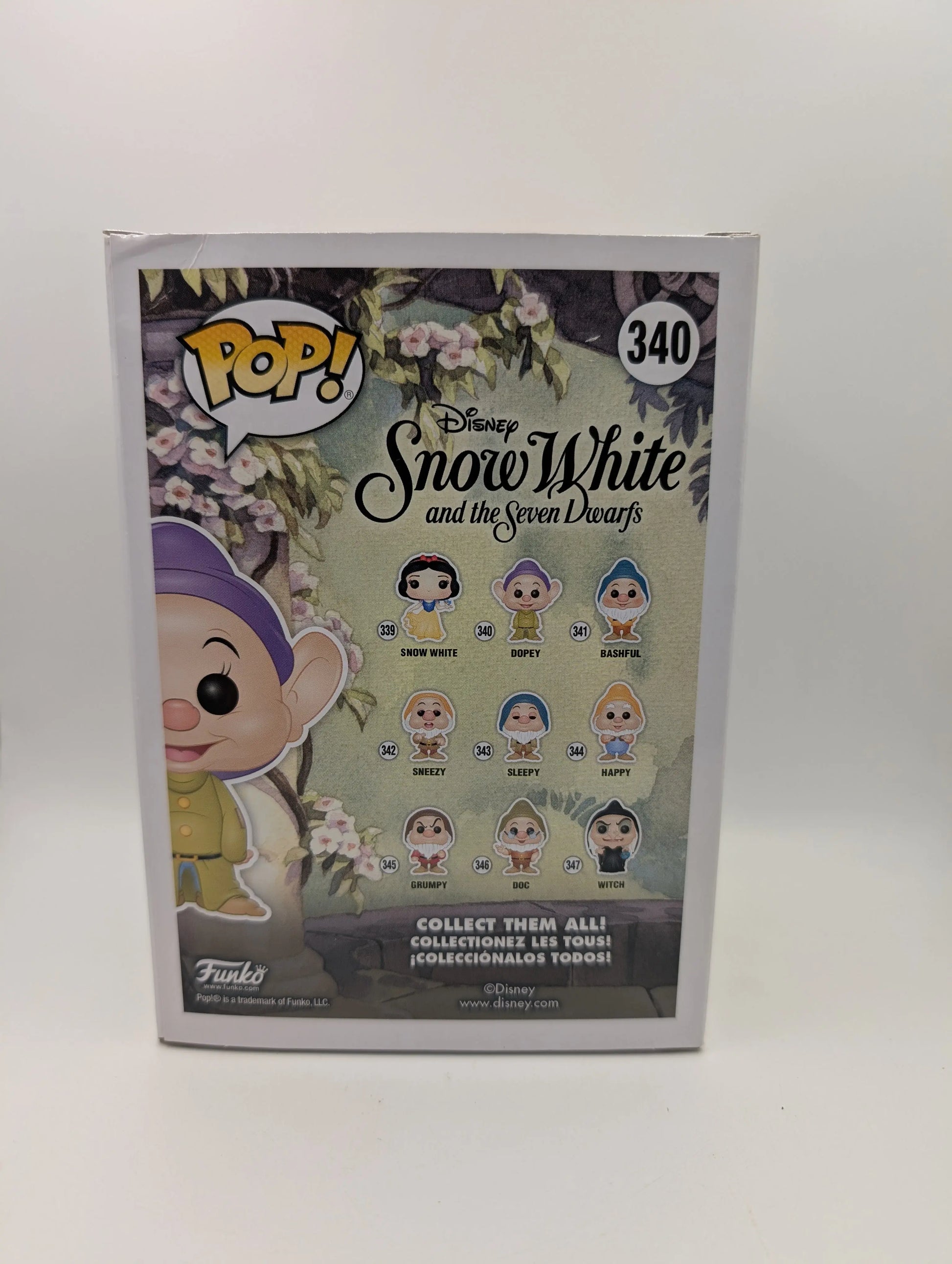 Funko Pop Vinyl Disney Snow White & The Seven  Dwarfs Dopey #340 Chase FRENLY BRICKS - Open 7 Days