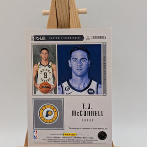 2022-23 Panini Chronicles Luminance TJ McConnell /25 Auto Portrait FRENLY BRICKS - Open 7 Days