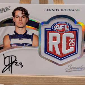 Lennox Hofmann Rookie Badge Signature Seamless Select /70 AFL 2025 Geelong FRENLY BRICKS - Open 7 Days