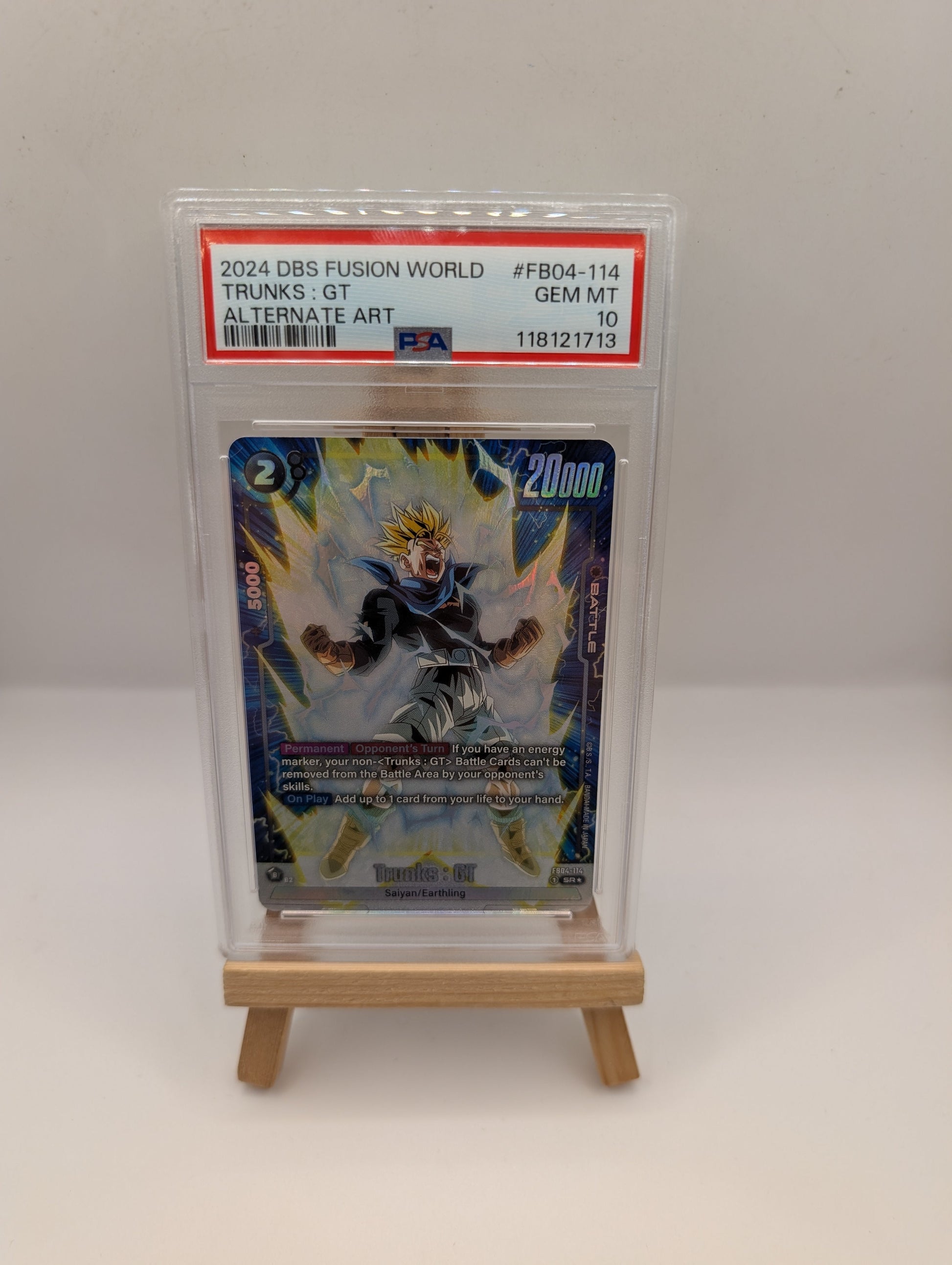Dragon Ball Super Trunks: GT Fusion World FB04-114 Alternate Art SR Foil PSA 10 #FB04-11 FRENLY BRICKS - Open 7 Days