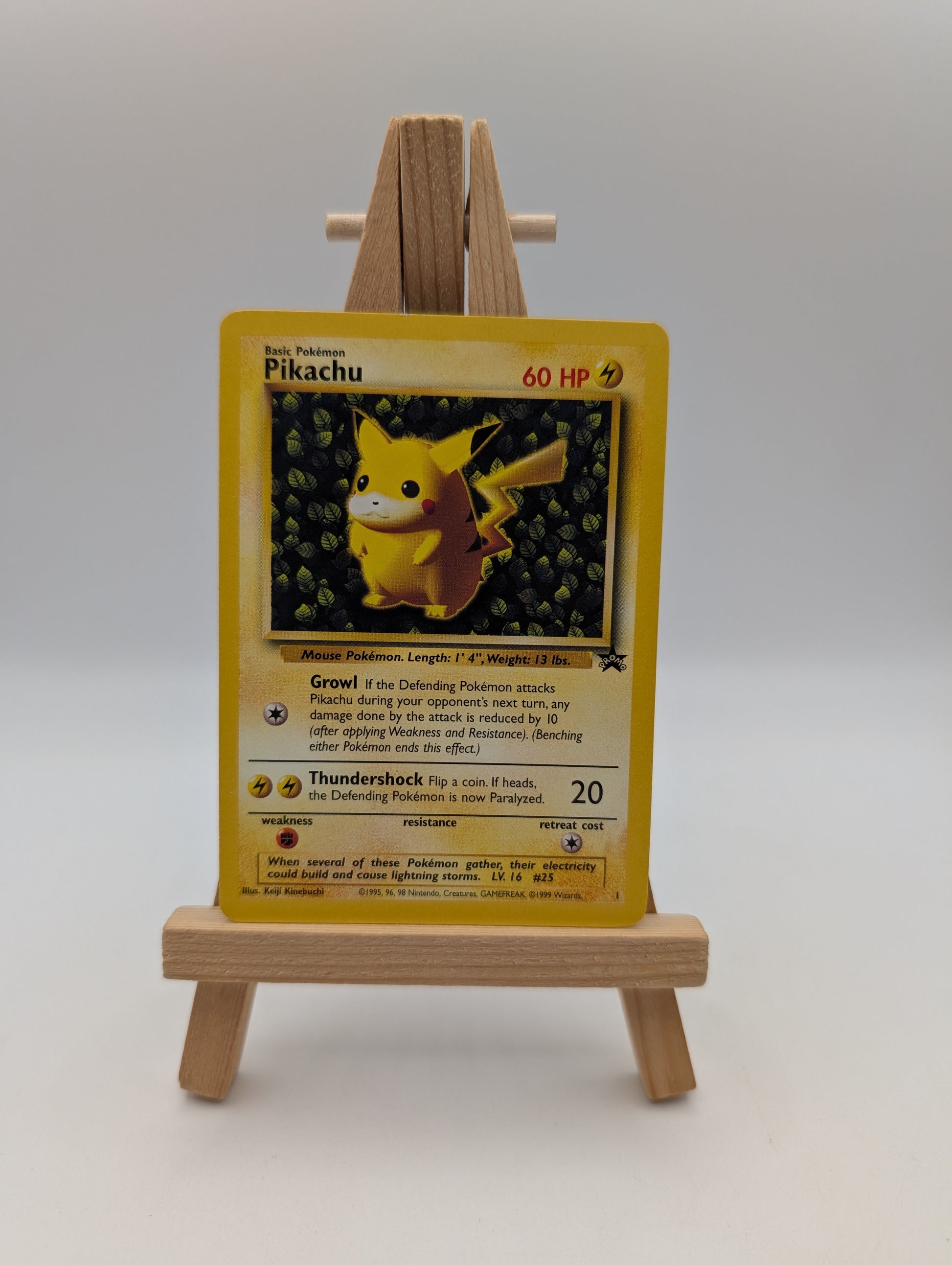 1999 Pokemon Black Star Promo Pikachu # 1 Mint Rare FRENLY BRICKS - Open 7 Days