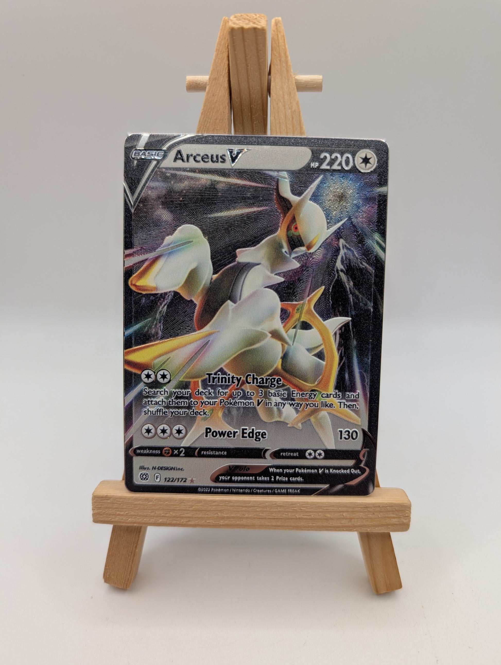METAL Arceus V 122/172 Brilliant Stars Ultra Rare Promo Pokemon Card FRENLY BRICKS - Open 7 Days
