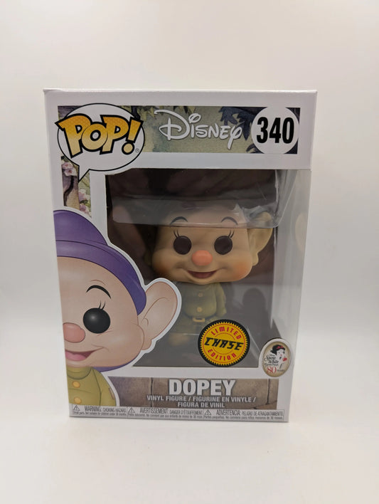 Funko Pop Vinyl Disney Snow White & The Seven  Dwarfs Dopey #340 Chase FRENLY BRICKS - Open 7 Days