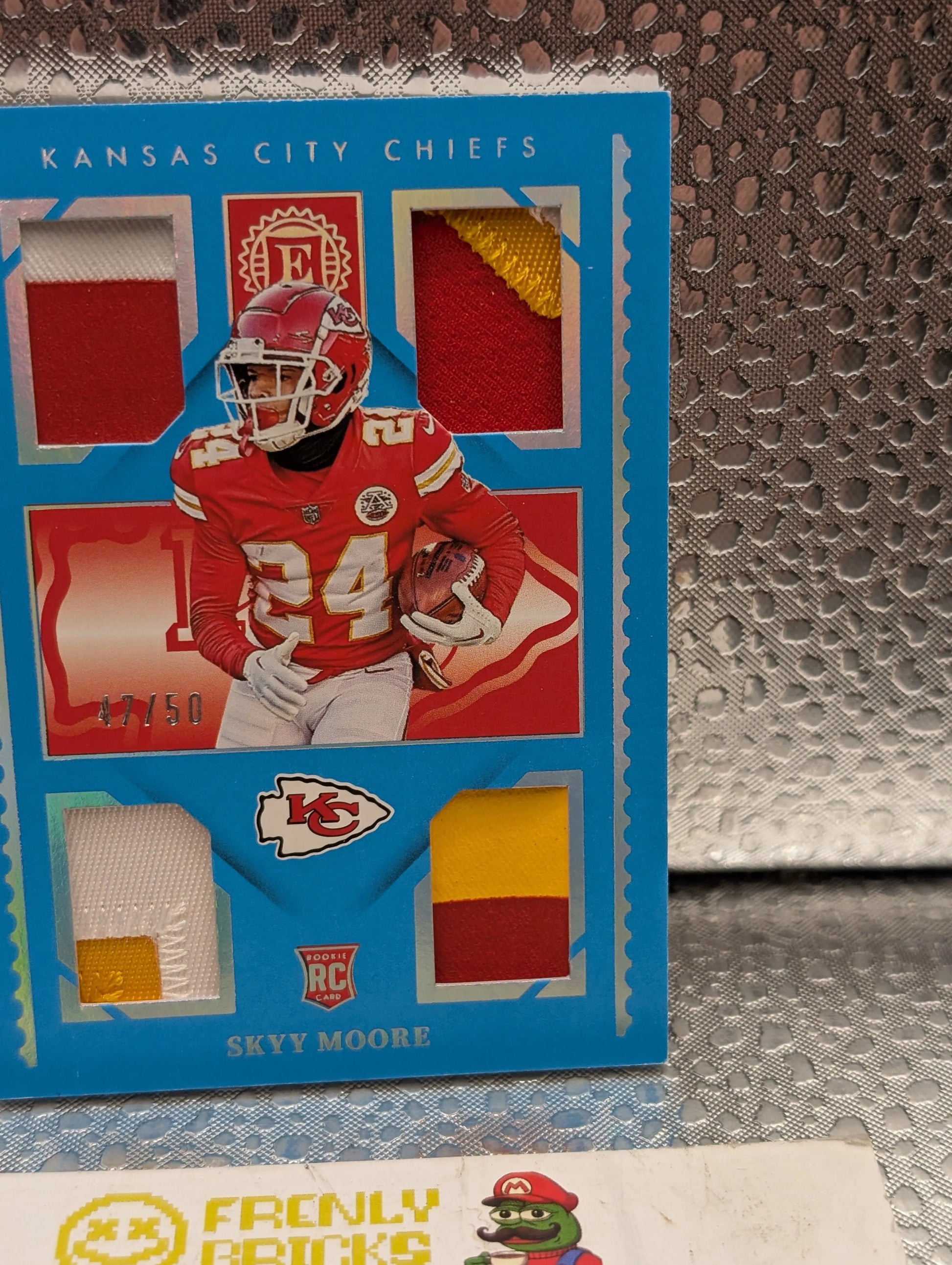 2022 ~ SKYY MOORE ~ Encased ~ RC/Quad Patch ~ /50 ~ #RQM-17 Blue FRENLY BRICKS - Open 7 Days
