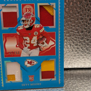 2022 ~ SKYY MOORE ~ Encased ~ RC/Quad Patch ~ /50 ~ #RQM-17 Blue FRENLY BRICKS - Open 7 Days