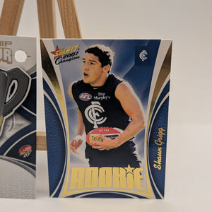 2007 Select AFL Supreme Predictor Carlton +Draft Rookie PDR3 Shaun Grigg FRENLY BRICKS - Open 7 Days