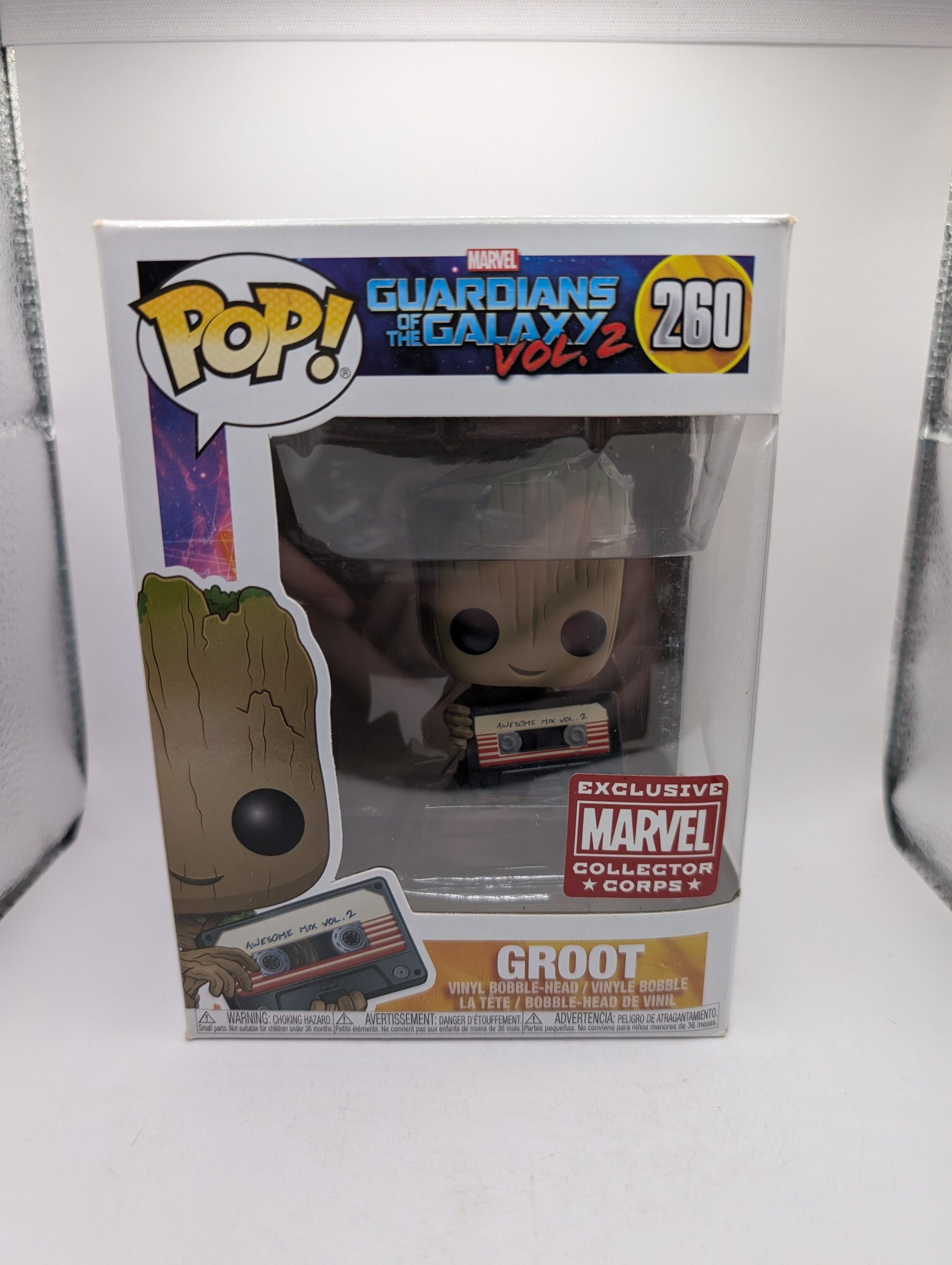 Funko Pop! Groot w/Mix Tape #260 - Marvel Collector Corps Exclusive FRENLY BRICKS - Open 7 Days