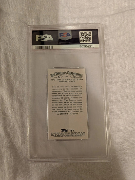 2023 Topps Allen & Ginter X MINI Victor Wembanyama Rookie Card #271 PSA 8 NM RC FRENLY BRICKS - Open 7 Days
