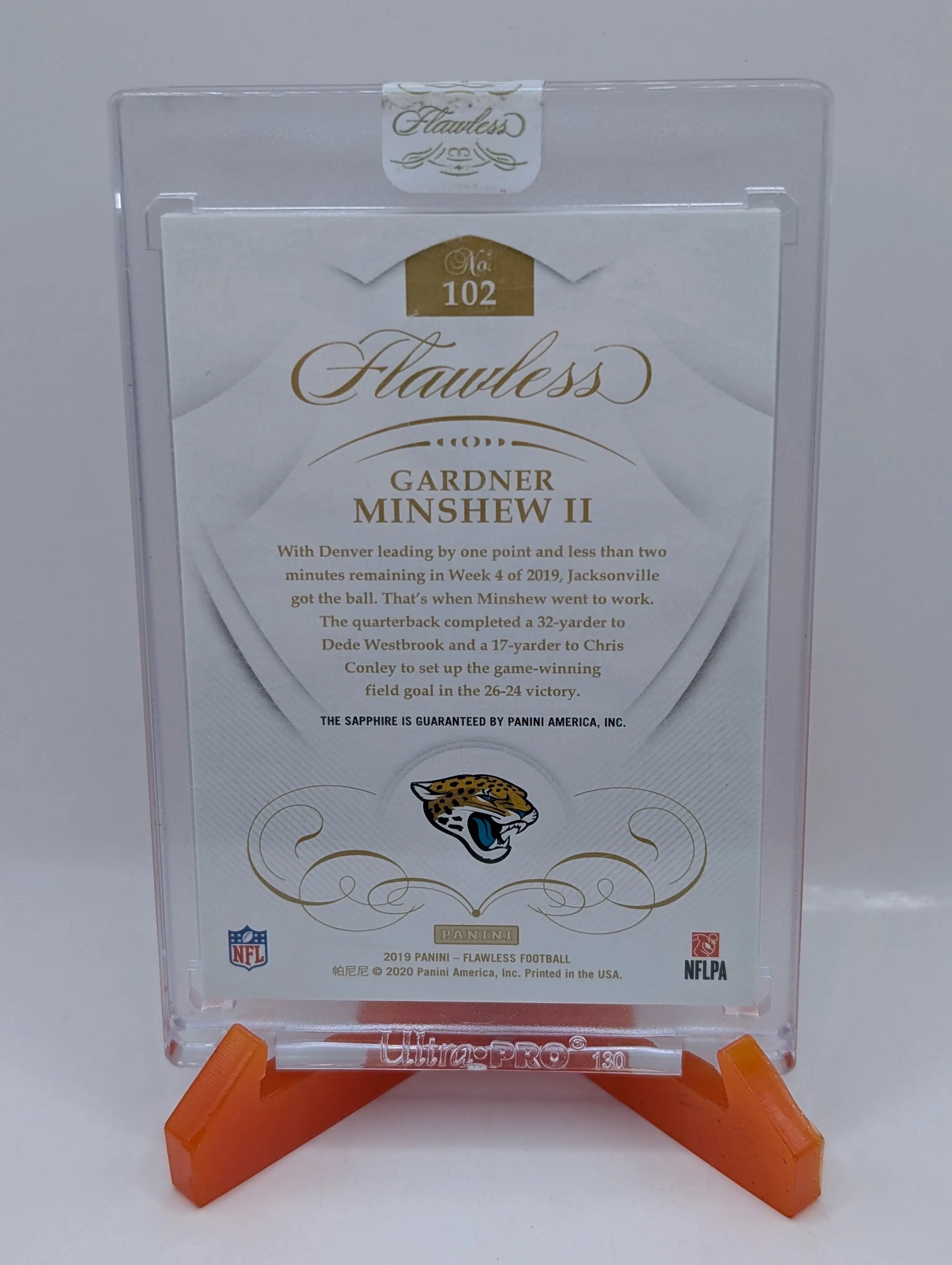 Panini 2019 Football Gardner Minshew Rookie Flawless Sapphire Sealed /10 FRENLY BRICKS - Open 7 Days