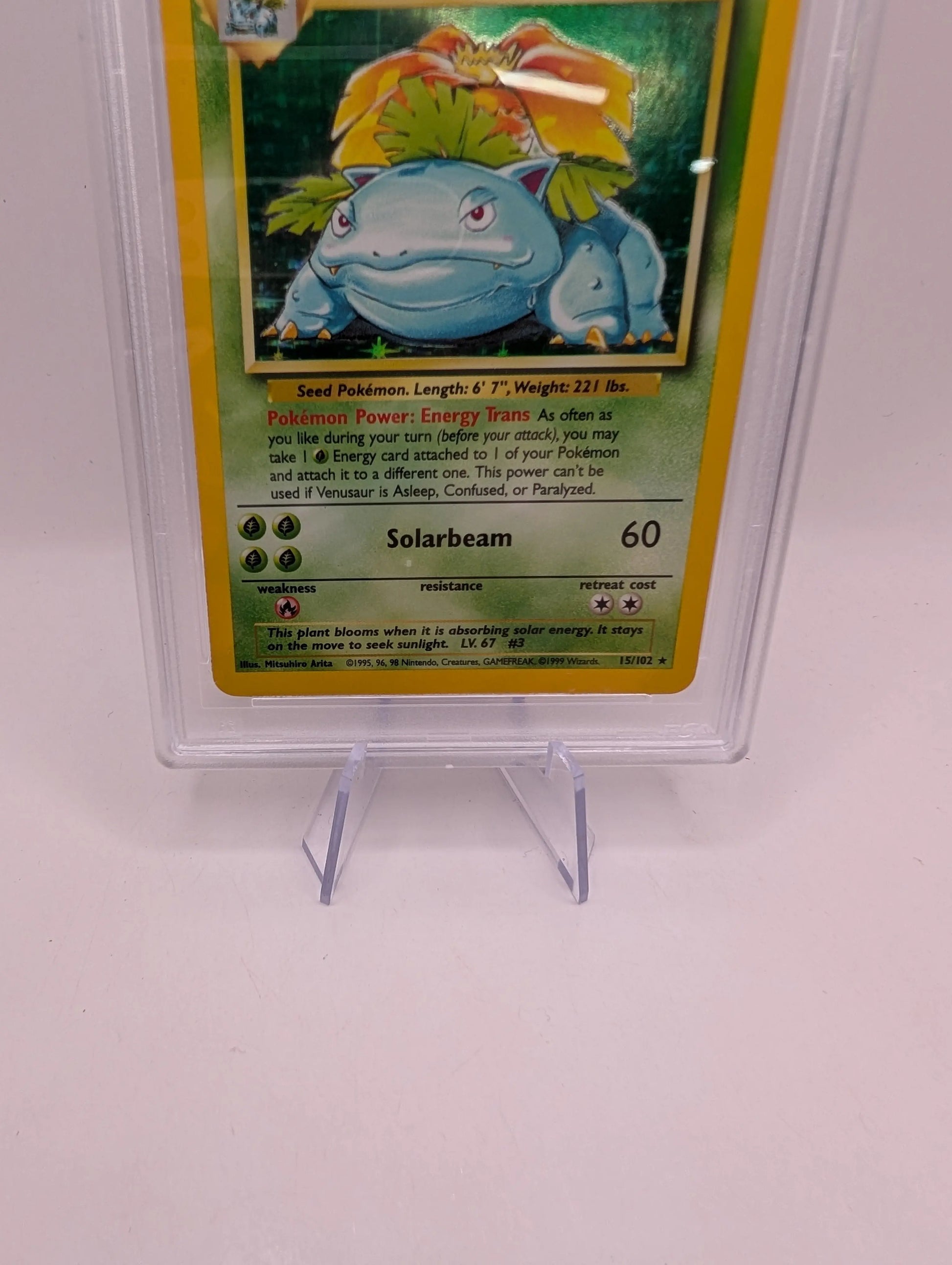 1999 Pokemon Game Base Set Unlimited Venusaur Holo Rare 15/102 #15 PSA 9 MINT FRENLY BRICKS - Open 7 Days