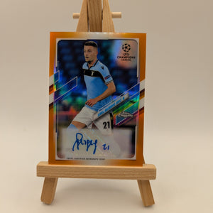 2020 Topps Chrome UCL Orange Refractor /25 Sergej Milinkovic-Savic Auto FRENLY BRICKS - Open 7 Days