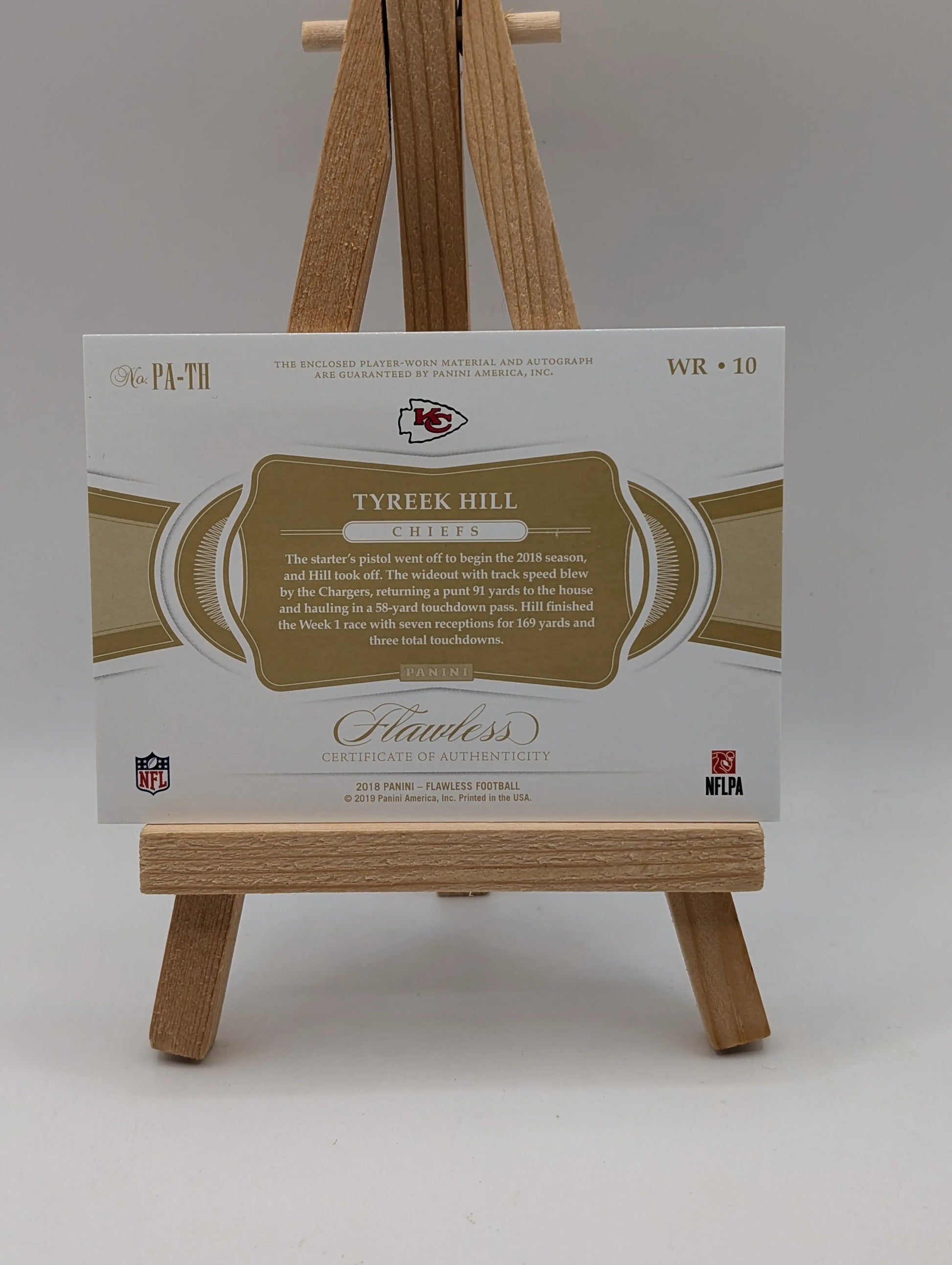 TYREEK HILL 2019 2020 Flawless Ruby Holo  3-Color Patch Auto /15 #PA-TH Chiefs FRENLY BRICKS - Open 7 Days