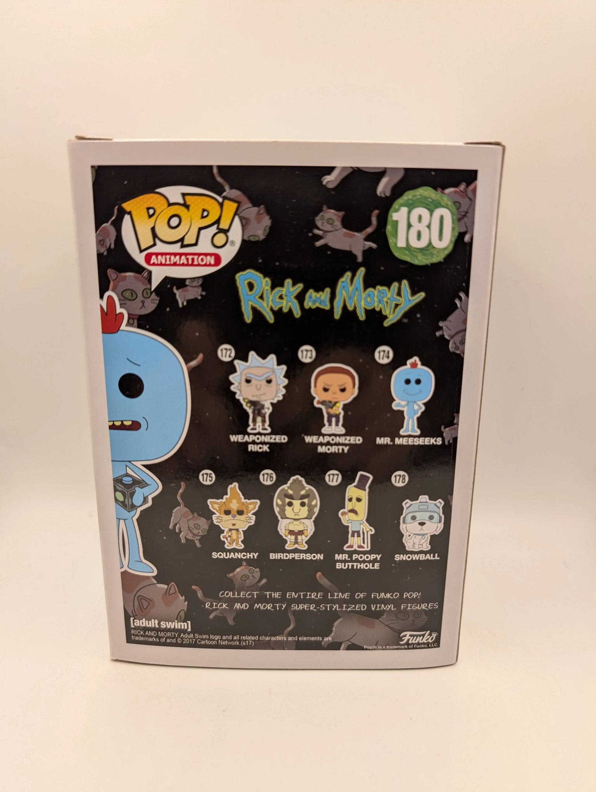 Funko Pop Animation - Mr. Meeseeks with Meeseeks box #180 FRENLY BRICKS - Open 7 Days