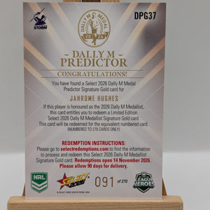 2026 NRL Select League Heroes Dally M Gold Predictor Jahrome Hughes Storm #091 FRENLY BRICKS - Open 7 Days