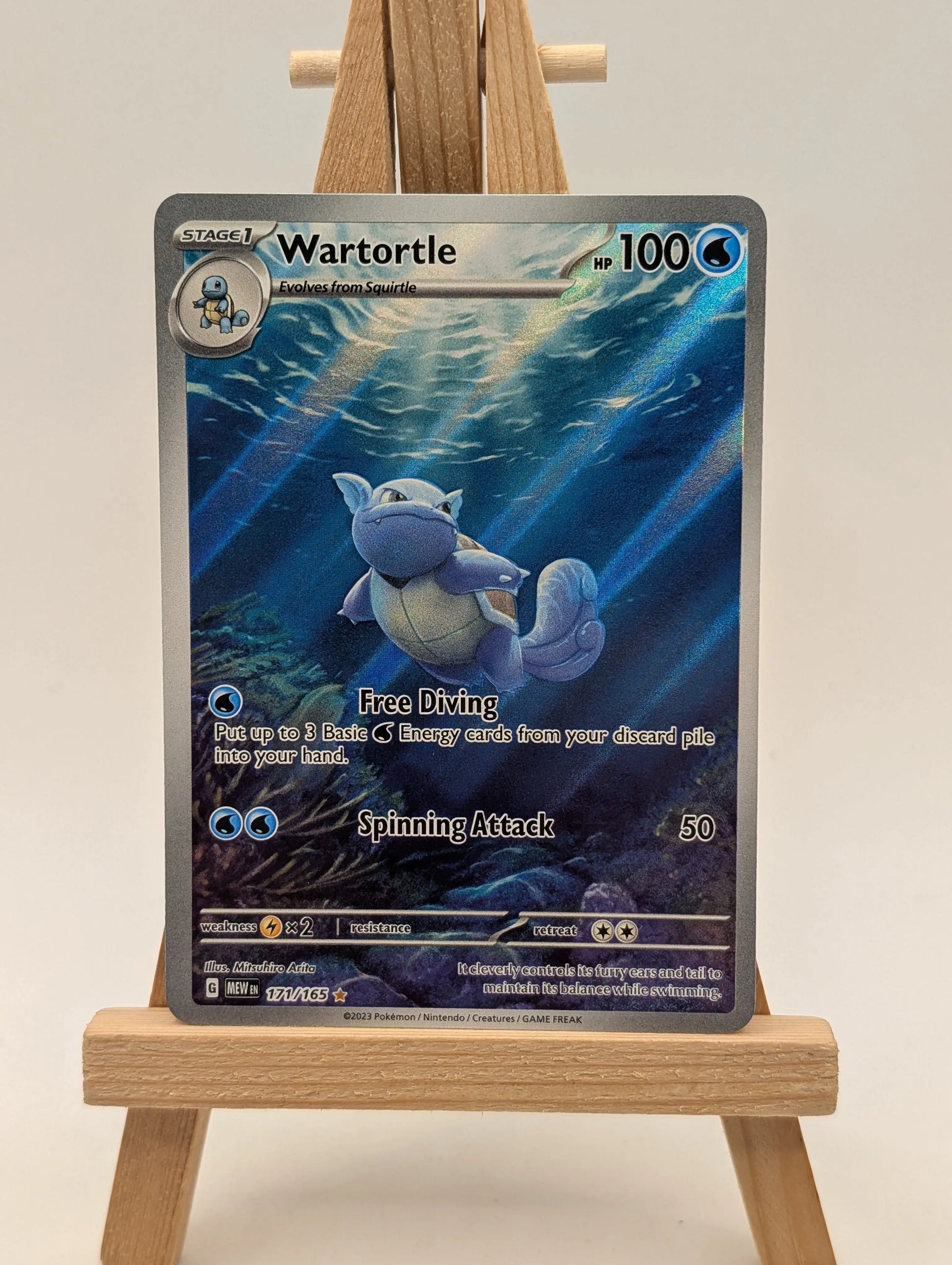 Wartortle - 171/165 - Scarlet & Violet-151 - Illustration Rare - NM -Pokemon TCG FRENLY BRICKS - Open 7 Days