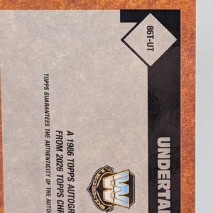 2026 Topps Chrome Undertaker Auto /25 Refractor WWE Signature FRENLY BRICKS - Open 7 Days