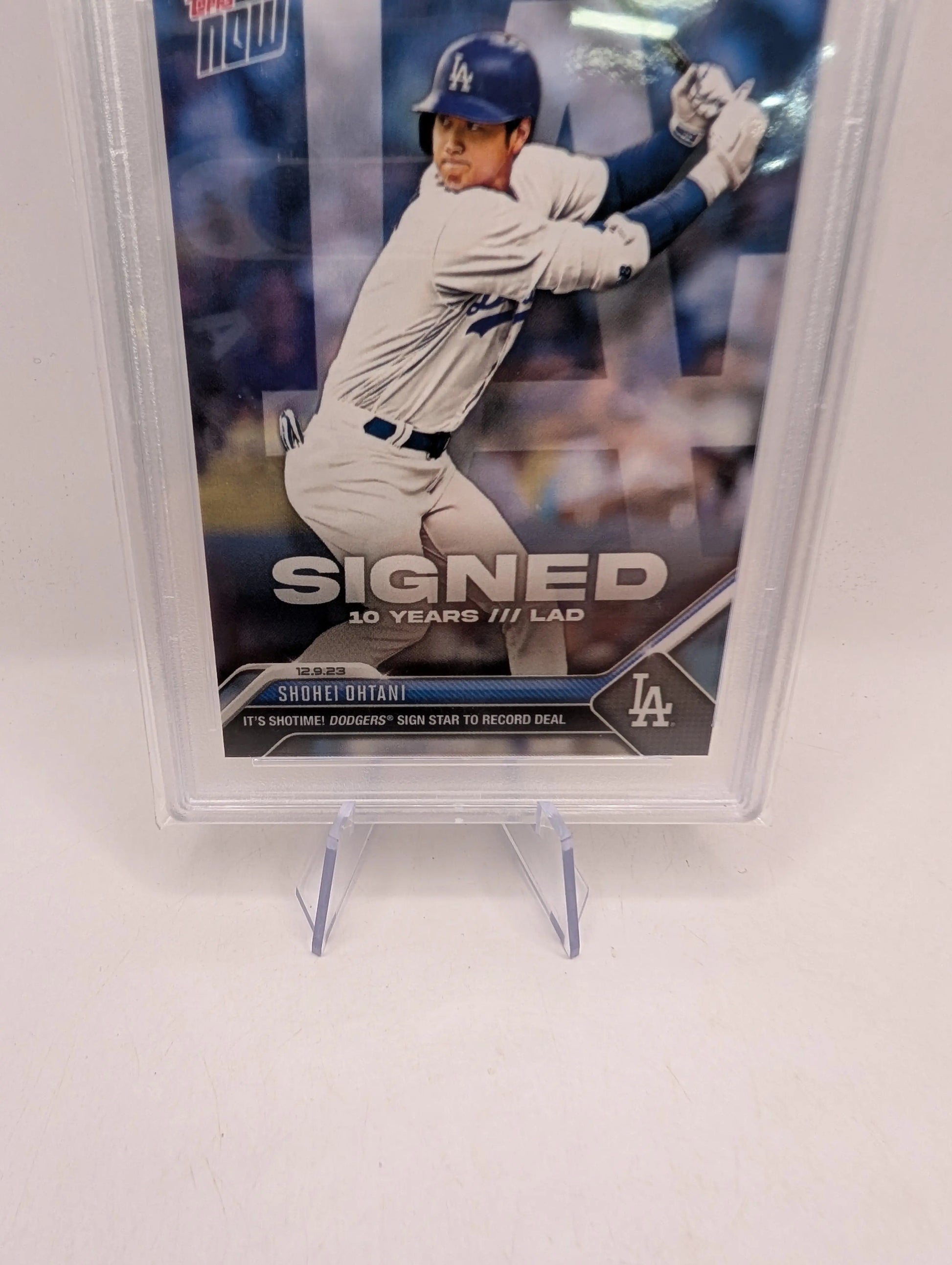 PSA 10 Shohei Ohtani 2023 Topps Now Signed 1st Dodgers Card OS21 Gem Mint FRENLY BRICKS - Open 7 Days