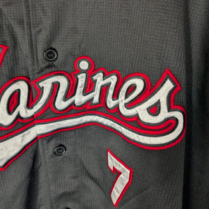 Nippon Baseball Chiba Lotte Marines Away Black/Red 2014-2016 XL Jersey