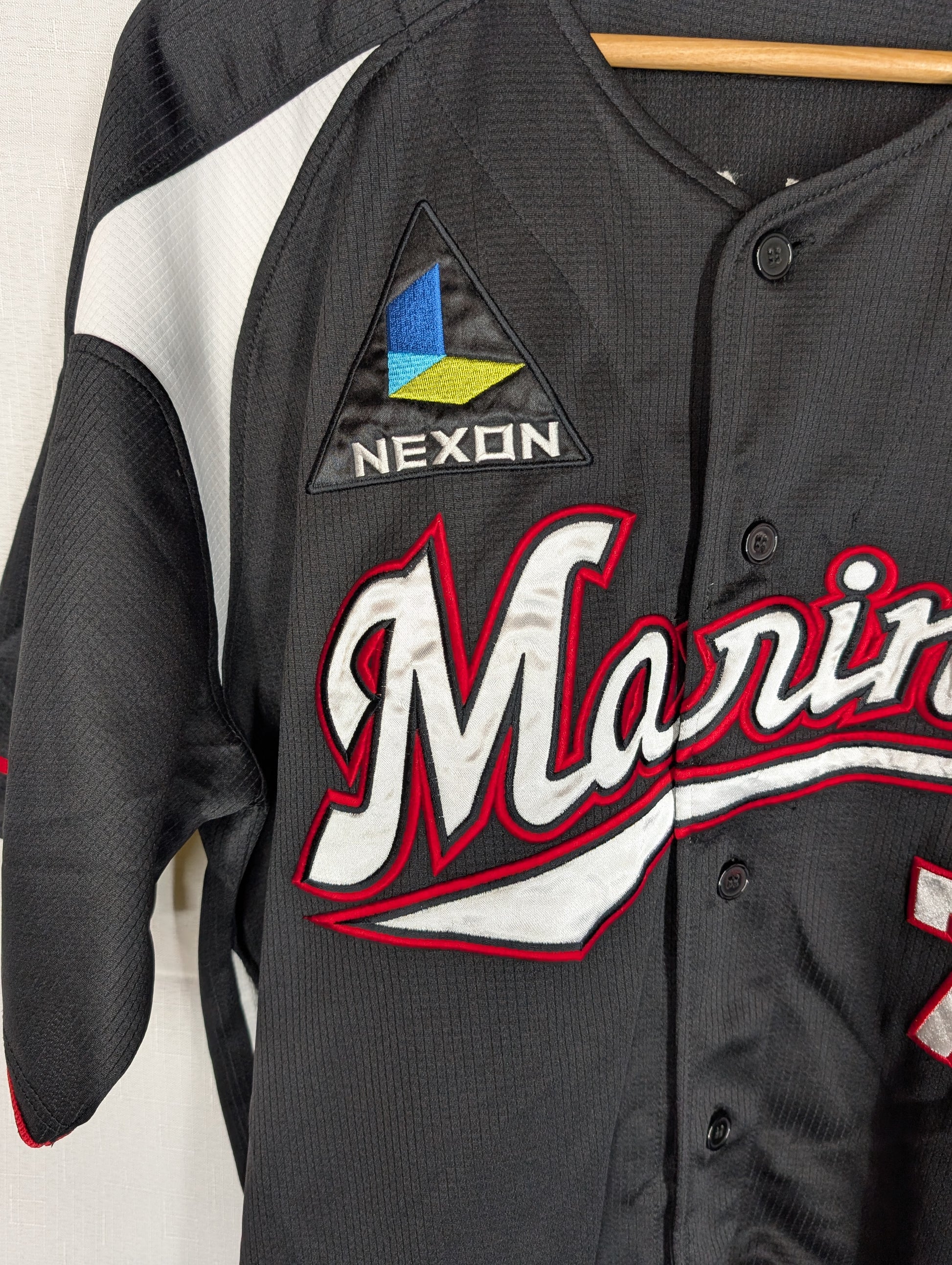 Nippon Baseball Chiba Lotte Marines Away Black/Red 2014-2016 XL Jersey