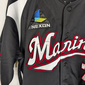Nippon Baseball Chiba Lotte Marines Away Black/Red 2014-2016 XL Jersey