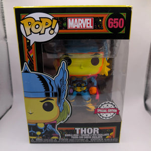 Thor Funko POP! Vinyl #650 NEW Marvel Black Light Special Edition FRENLY BRICKS - Open 7 Days