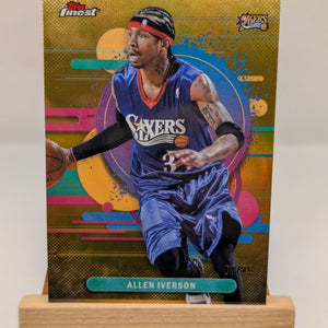 2025-26 Topps Finest Allen Iverson #191 Uncommon Gold Refractor /25 FRENLY BRICKS - Open 7 Days