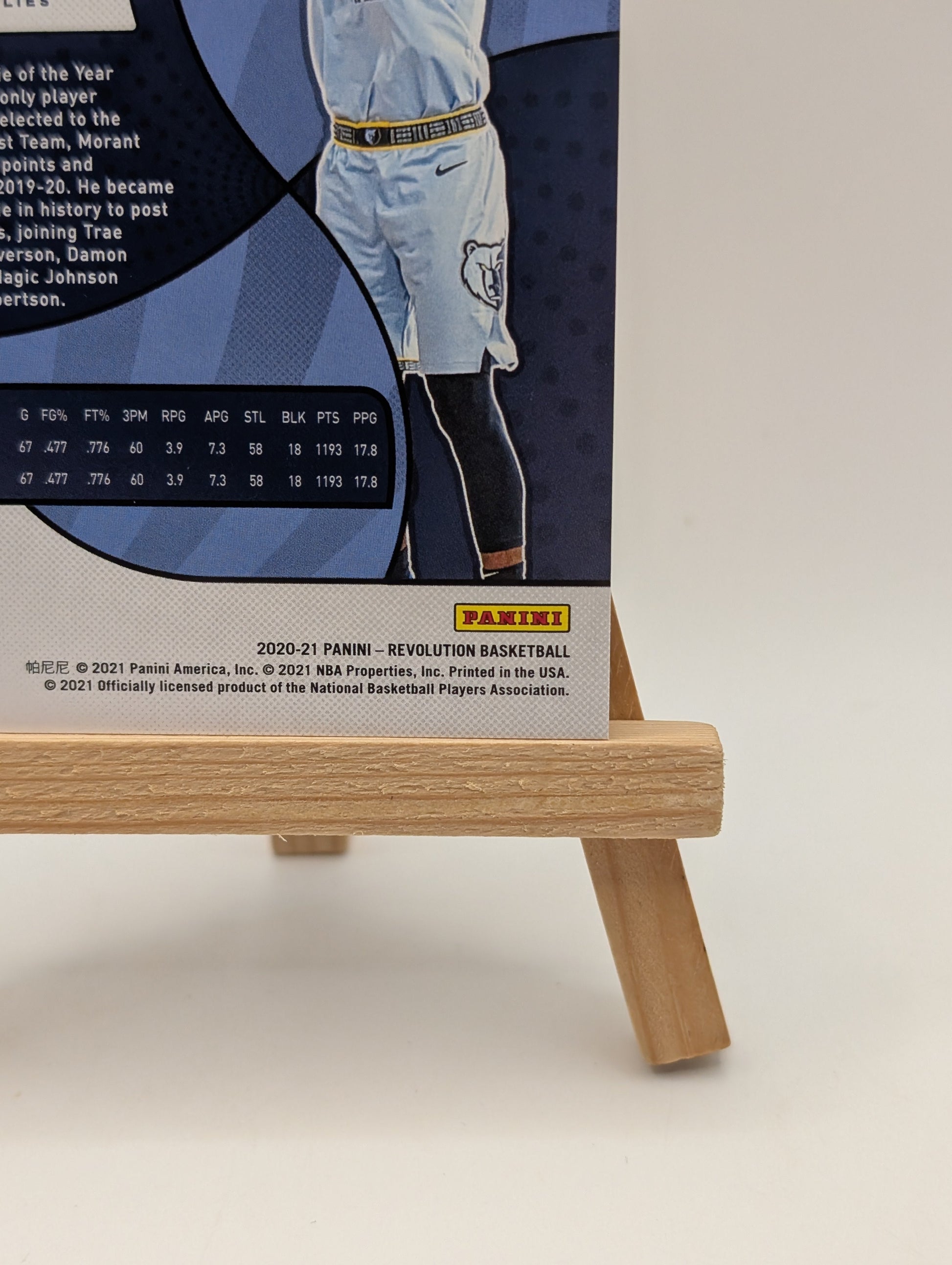 2020-21 Revolution Ja Morant Base No 83 /8 2nd Year FRENLY BRICKS - Open 7 Days