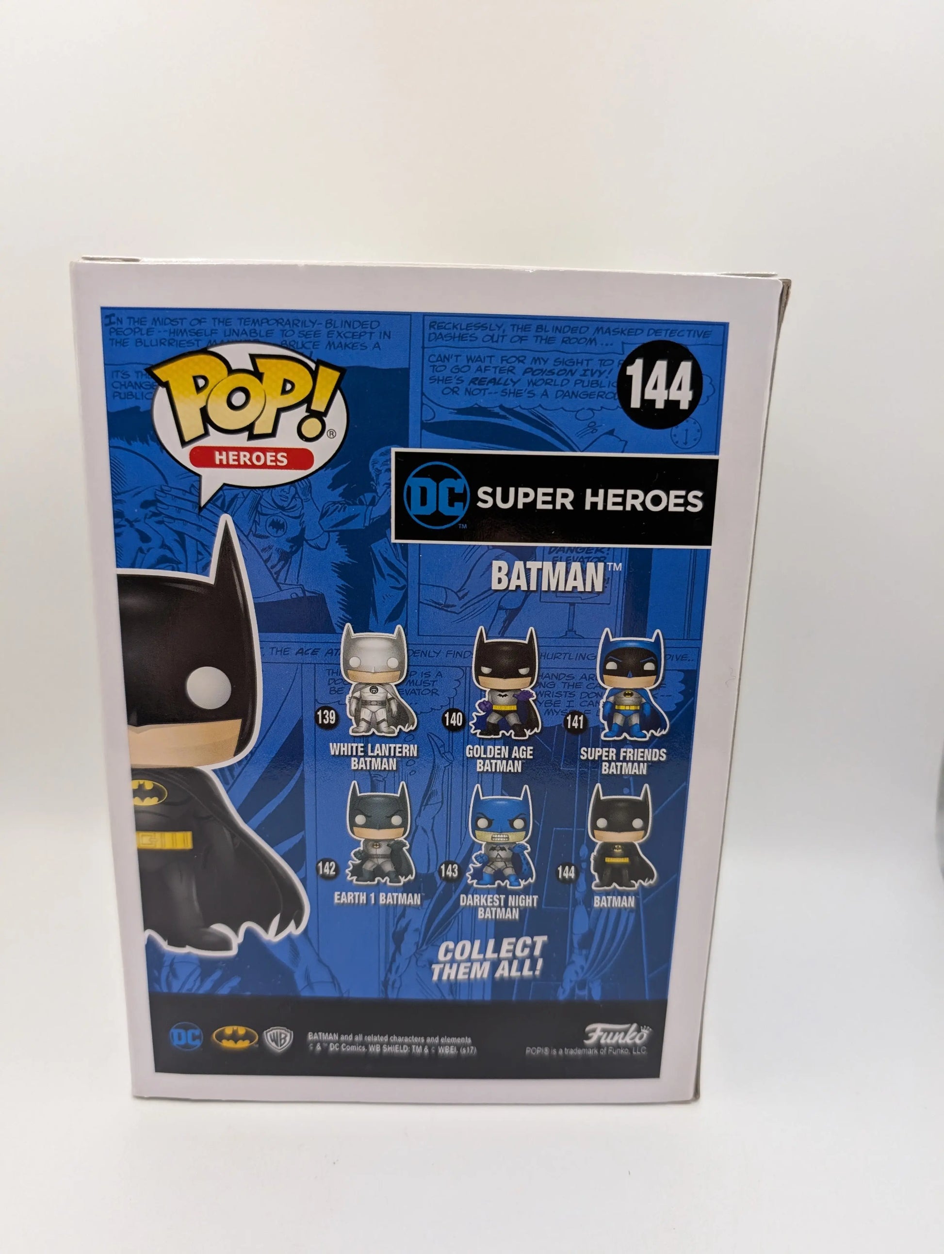 DC Super Heroes-Batman #144 Funko Pop Vinyl. Black Chrome. 2017 Fall Convention FRENLY BRICKS - Open 7 Days