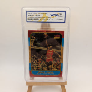 MICHAEL JORDAN 1996 FLEER POLYCHROME 10TH ANN REFRACTOR GOLD ROOKIE WCCG10 FRENLY BRICKS - Open 7 Days