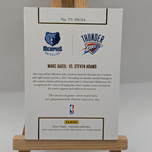 2017 Panini Preferred Marc Gasol vs Steven Adams Jersey Booklet VS-MGSA /99 FRENLY BRICKS - Open 7 Days