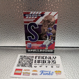 2023 Panini Elite Football SB-JJ1 Justin Jefferson Spellbounf Red 1/75 Letter J FRENLY BRICKS - Open 7 Days