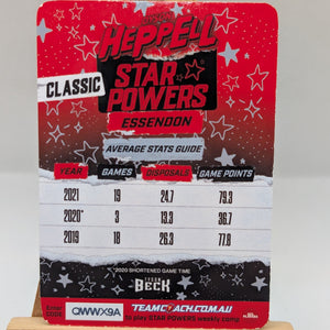 2022 Teamcoach Neon Star Powers - DYSON HEPPELL  SP-24  Essendon FRENLY BRICKS - Open 7 Days