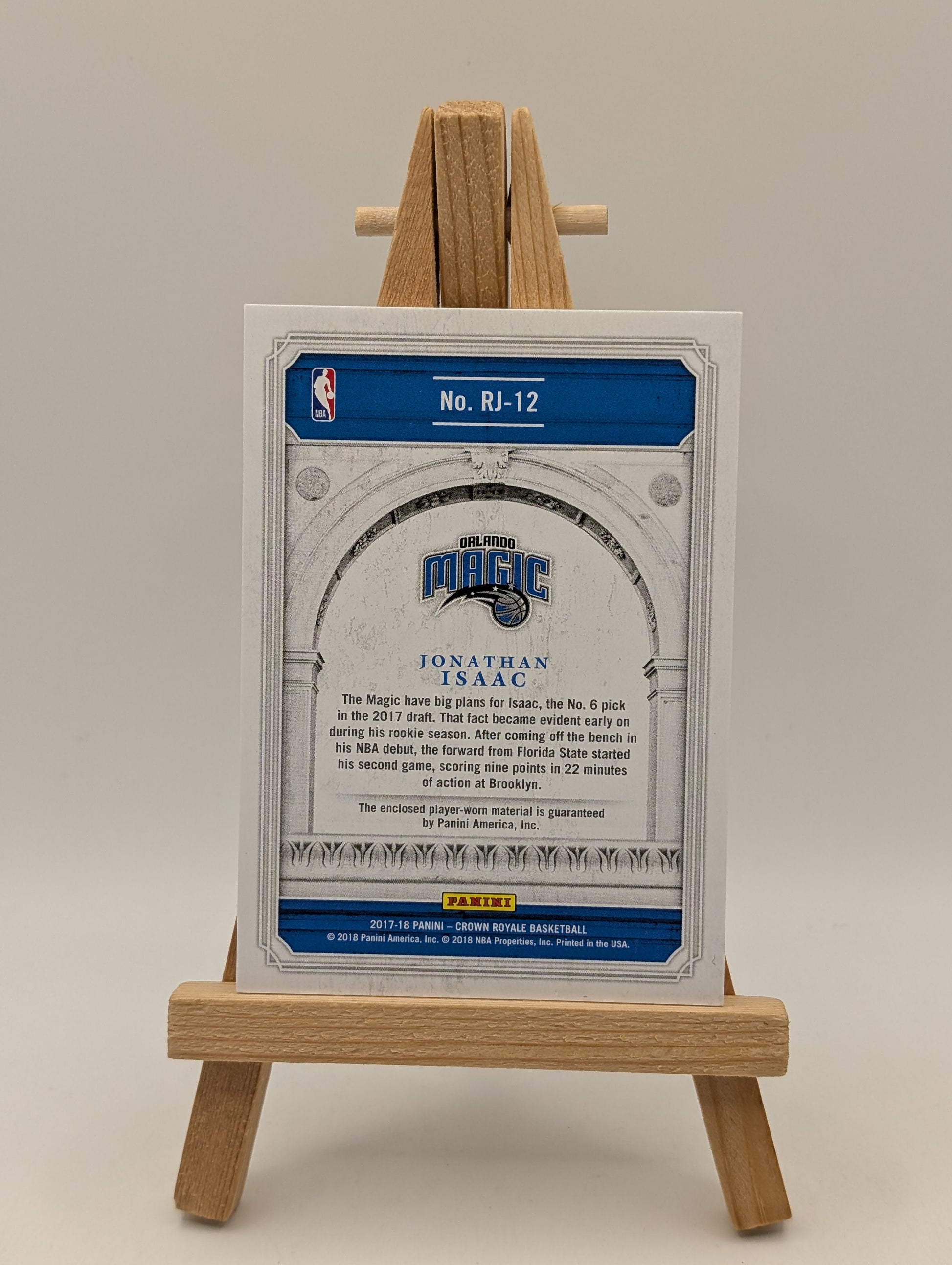 2017-18 Panini Crown Royale Rookie Jerseys Prime /25 Jonathan Isaac #RJ-12 FRENLY BRICKS - Open 7 Days