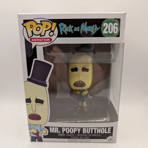 Funko Pop! Mr Poopy Butthole #206 Rick and Morty Animation Vaulted Collectible FRENLY BRICKS - Open 7 Days
