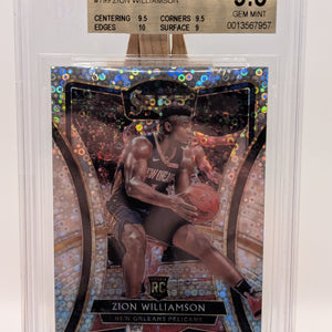 2019 Zion Williamson Panini Select Silver Disco Prizm Premier RC BGS 9.5 FRENLY BRICKS - Open 7 Days