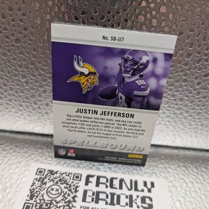 2023 Panini Elite Football SB-JJ1 Justin Jefferson Spellbounf Red 1/75 Letter J FRENLY BRICKS - Open 7 Days