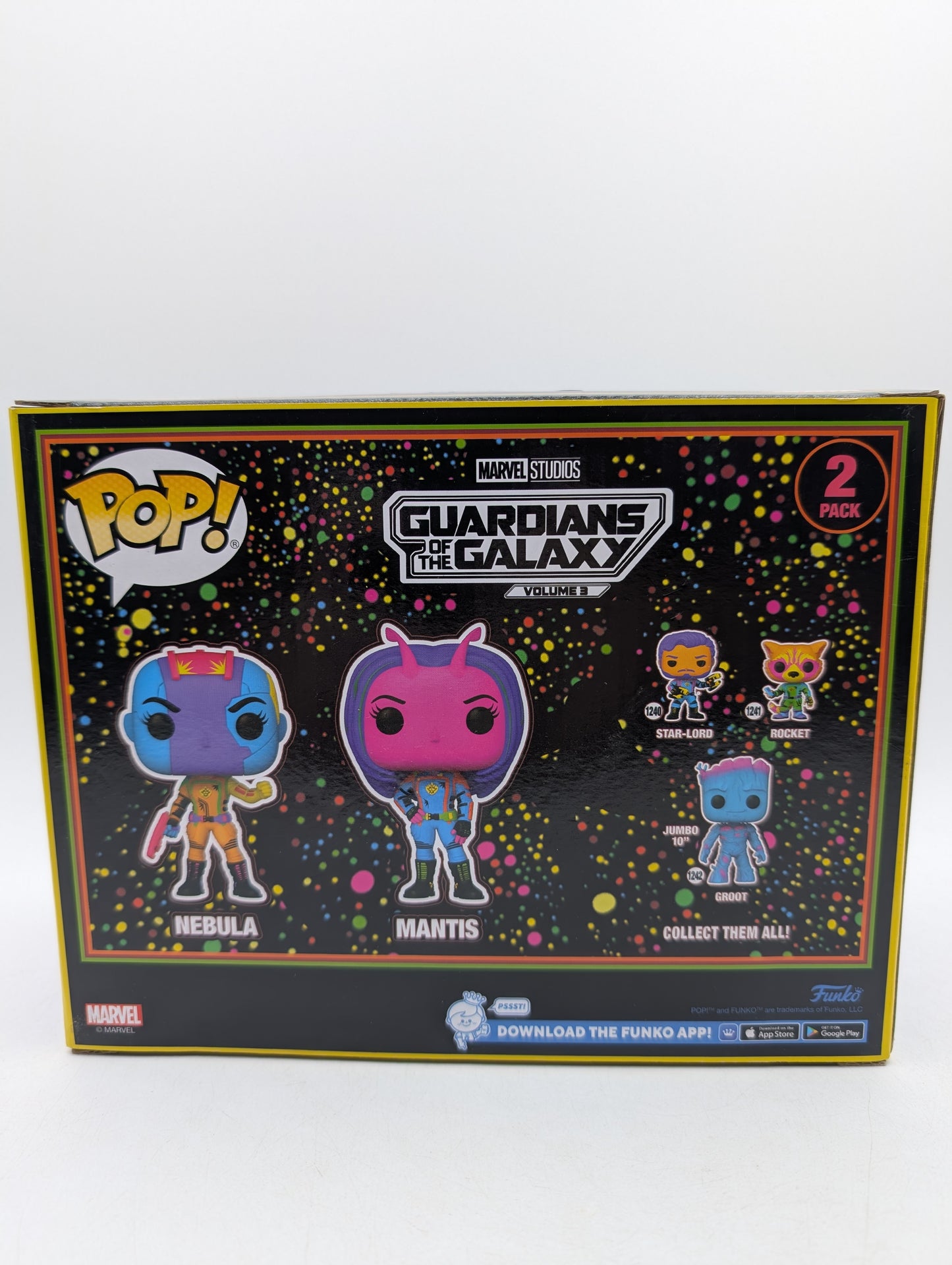 Funko Pop! Marvel Nebula and Mantis Blacklight Glow Exclusive 2-Pack
