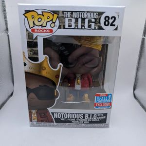 Notorious B.I.G. With Crown Pop Vinyl #82 - 2018 Fall Convention FRENLY BRICKS - Open 7 Days