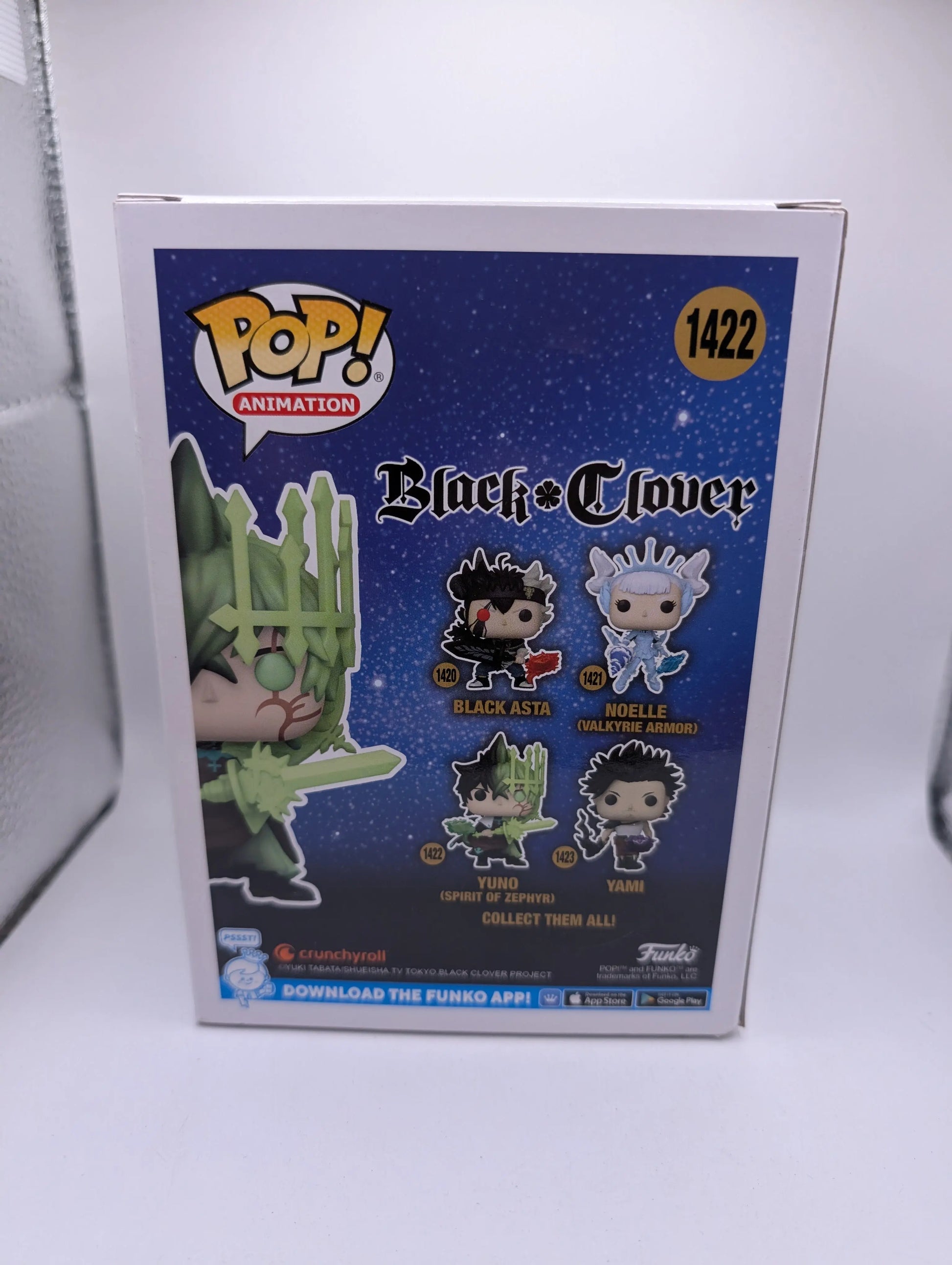 Yuno Pop 1422 Yuno Spirit of Zephyr - Black Clover Funko Pop! 2022 FRENLY BRICKS - Open 7 Days