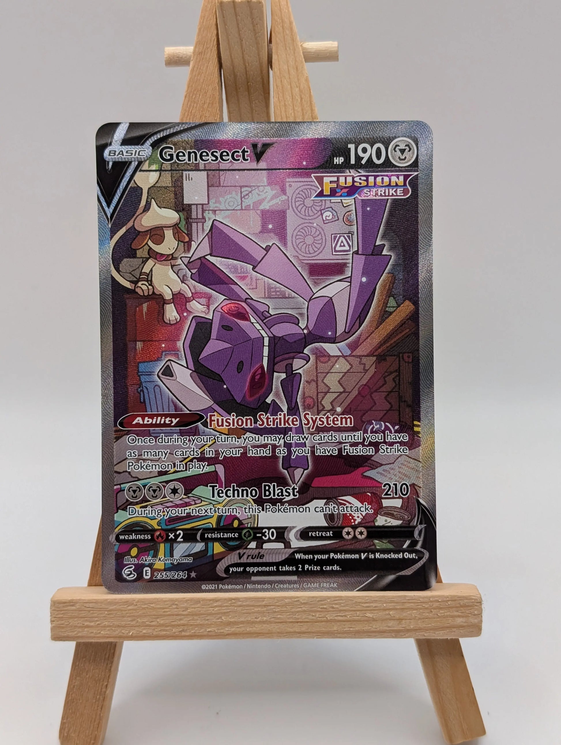 Pokemon TCG - Genesect V 255/264 - Fusion Strike - Alternative Art - NM/M FRENLY BRICKS - Open 7 Days