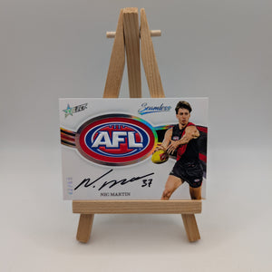 2025 AFL Select Seamless Badge Signature Nic Martin /65 Essendon Bombers FRENLY BRICKS - Open 7 Days