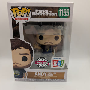 POP VINYL - ANDY WITH LEG CAST - 1155 - SPECIAL EDITION FRENLY BRICKS - Open 7 Days