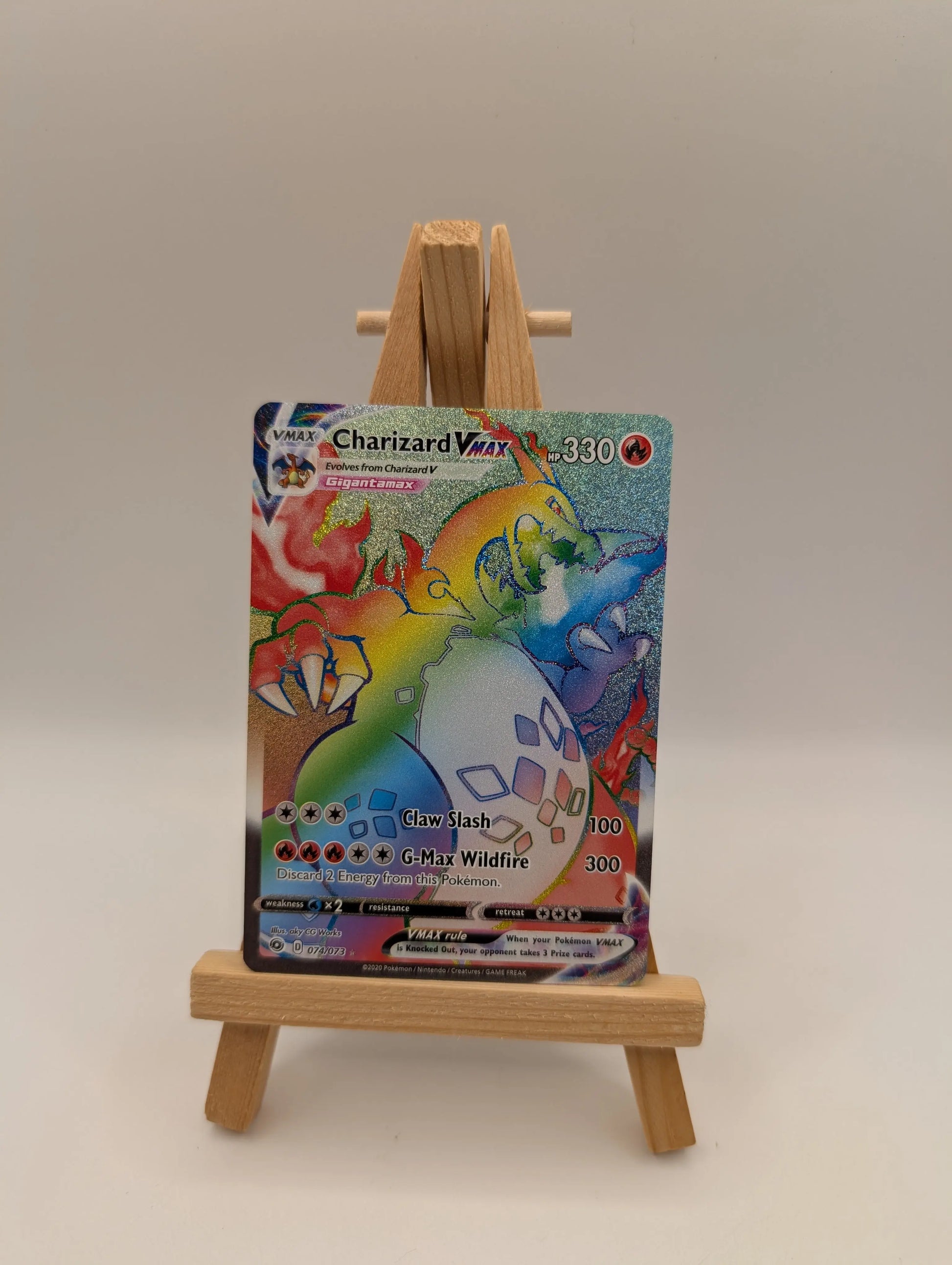 Charizard VMAX 074/073 Rainbow Secret Rare Pokemon Champion's Path Near Mint FRENLY BRICKS - Open 7 Days
